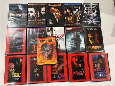 16 DVD Lot of Slasher Films Freddy Jason Michael Myers Pinhead Chucky