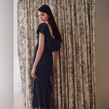 Reformation Rivera Dress Navy NWOT Sz 0