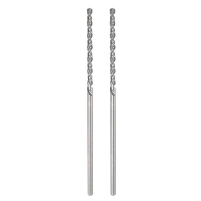 1.3mm Solid Carbide Left Hand Spiral Flutes Twist Drill Bit for Alloy Metal 2pcs