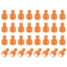 32pcs Magnets Push Pins, 0.8x0.5" Strong Fridge Magnets, Orange