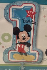 Disney Baby First Birthday 1st Birthday Party 19  x 28  Foil Balloon. NEW