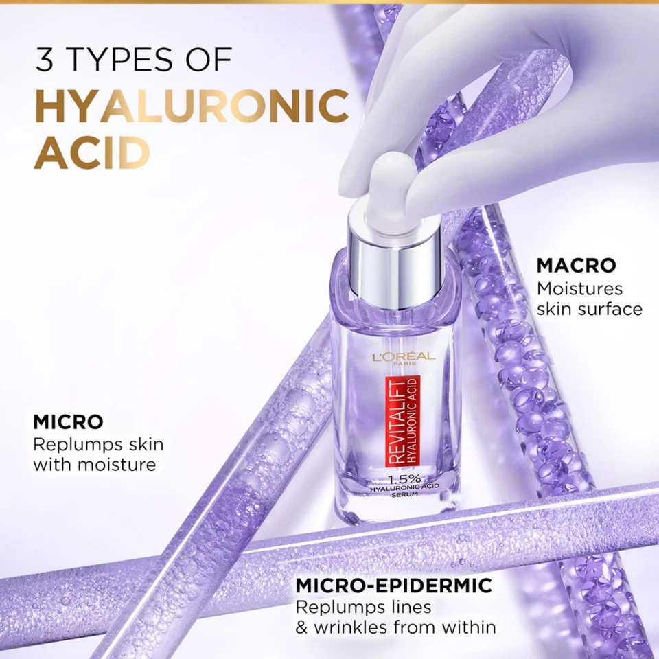 LOreal Paris Revitalift  Hyaluronic Acid Face Serum  15 ml' - Image 3 of 4