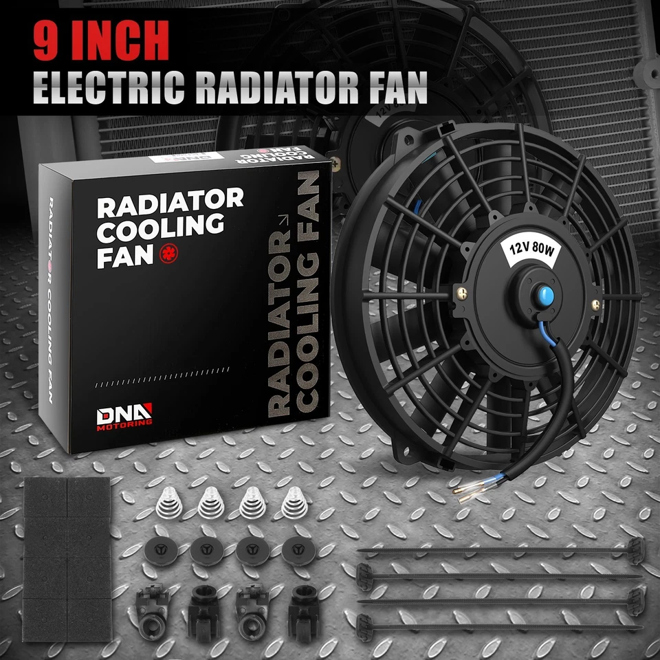 2-ROW ALUMINUM RADIATOR+2X 9" FAN BLACK FOR 91-99 GTO 3000GT/91-96 DODGE STEALTH - Imagem 3 de 4