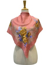 Vintage Yves Saint Laurent Jacquard Silk Scarf