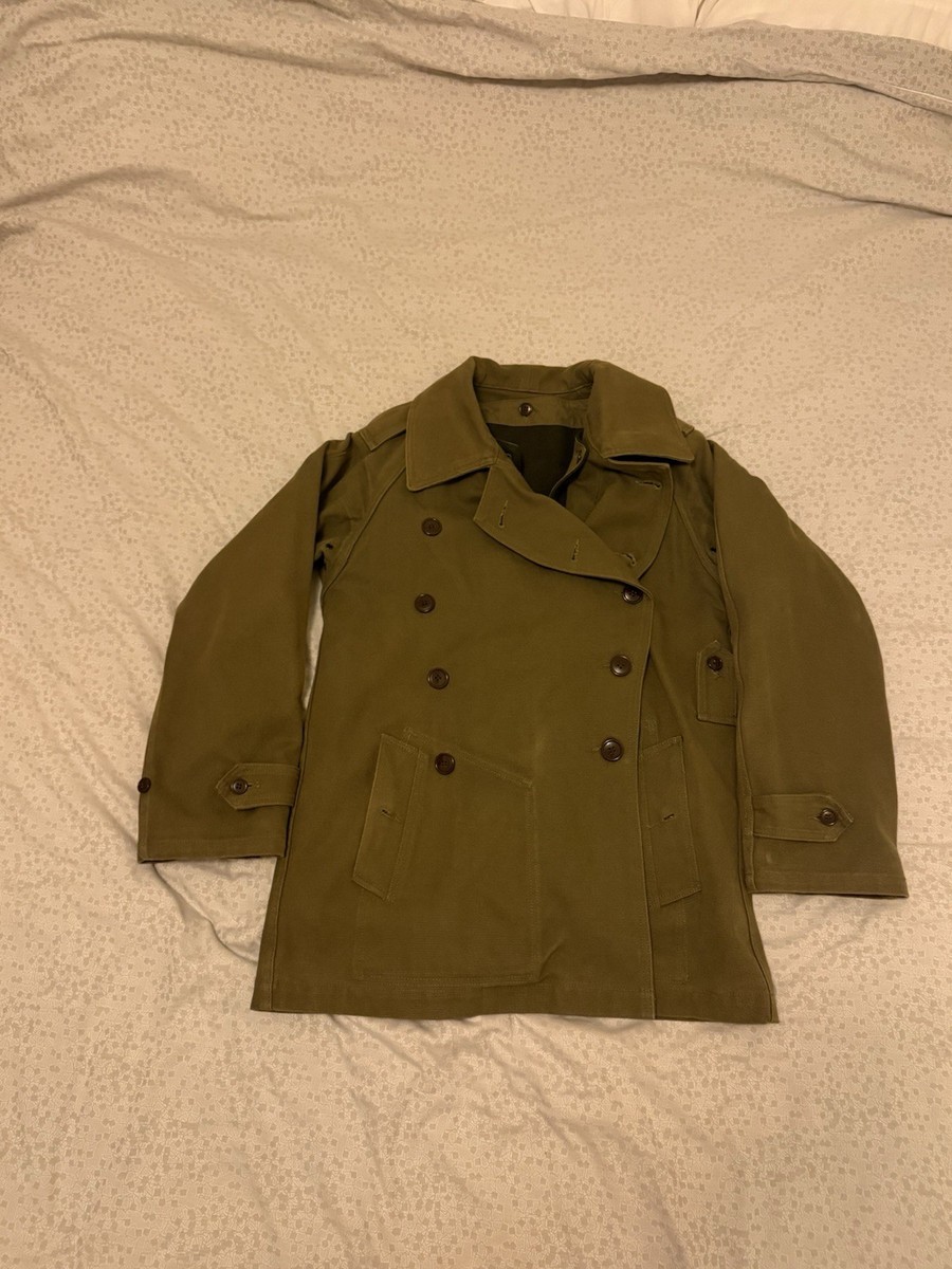 French Army M-38 Motorcycle Jacket Reproduction Olive Green Canvas