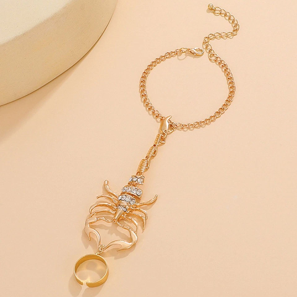 2 Stück Fingerring Handkette Rave Armband Ring Armband - Bild 2 von 4