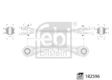 FEBI BILSTEIN CONTROL/TRAILING ARM, WHEEL SUSPENSION REAR LEFT MERCEDES-BENZ SLC