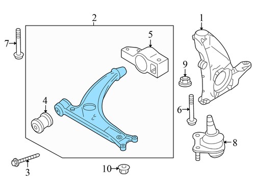 2015-2018 AUDI Q3 - Front Lower Control ARM 3C0407151H - Picture 4 of 6