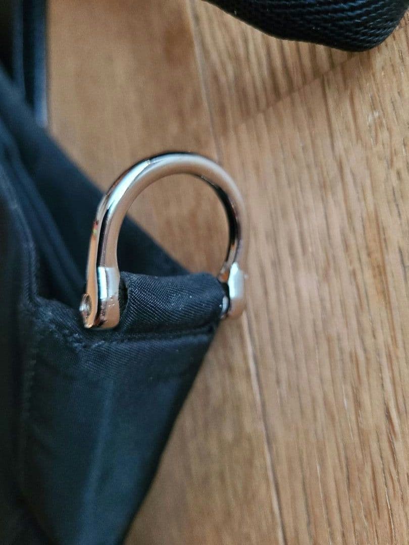 PRADA Black Nylon Shoulder Bag Triangle Logo Plate Black 10.2 x 9.6 x 2.8" Custo thumbnail 24