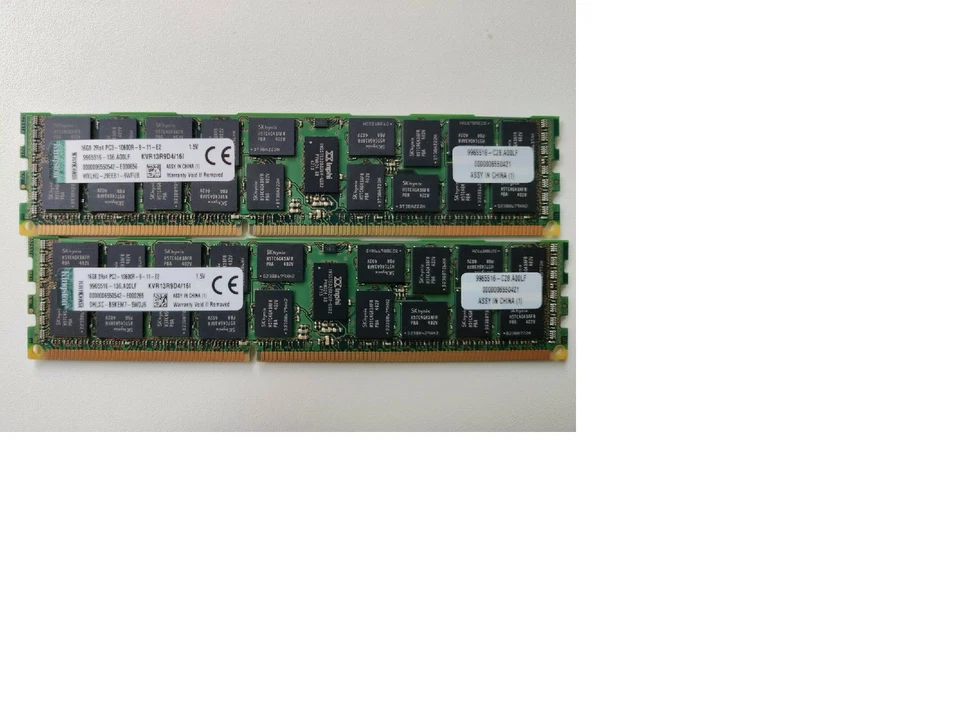 2x DIMM DDR3 Kingston 16GB 2Rx4 PC3 10600R ECC-Registered