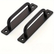 2 Pcs Black Door Pull Handles Aluminium Alloy Sliding Pull Gate Shed Handles Uk