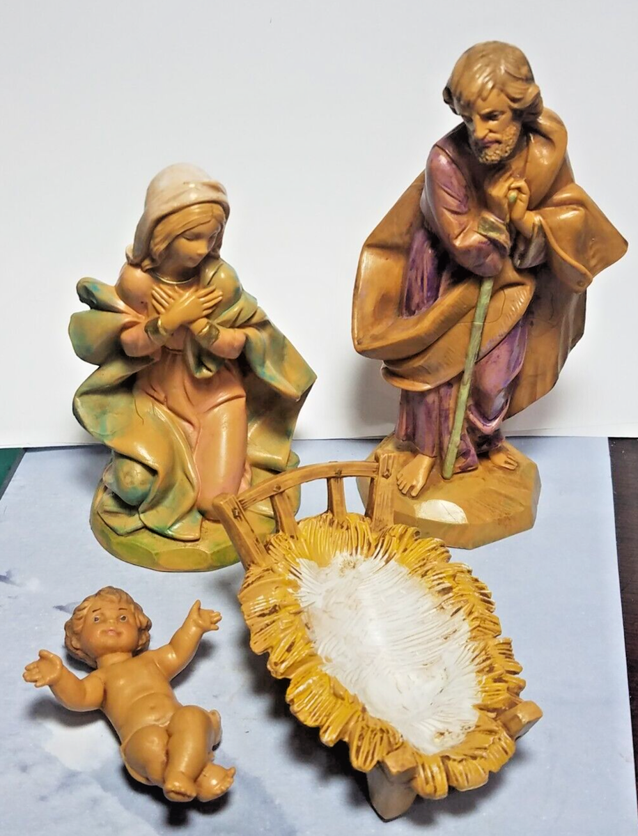 Vtg 1990 Fontanini Depose Italy Four Piece Nativity Set - Mary