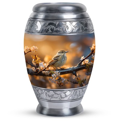 Sparrow Tribute: Elegant Cremation Urn Honoring the Departed