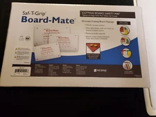 San Jamar CBM1622 Saf-T-Grip Board-Mate 22" x 16" White Cutting Board Mat