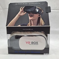 VR Box Dream Vision Pro Headset Built In Mic Ear buds Cell iPhone Android IOS