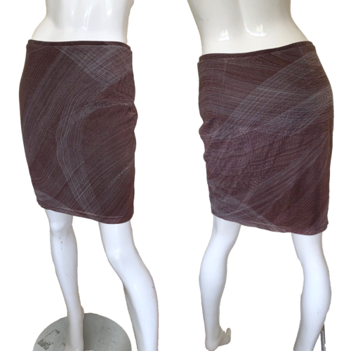 Vintage 90s Y2K Express Mini Skirt Club Bodycon Metallic Stretch Size Small S - Afbeelding 1 van 6
