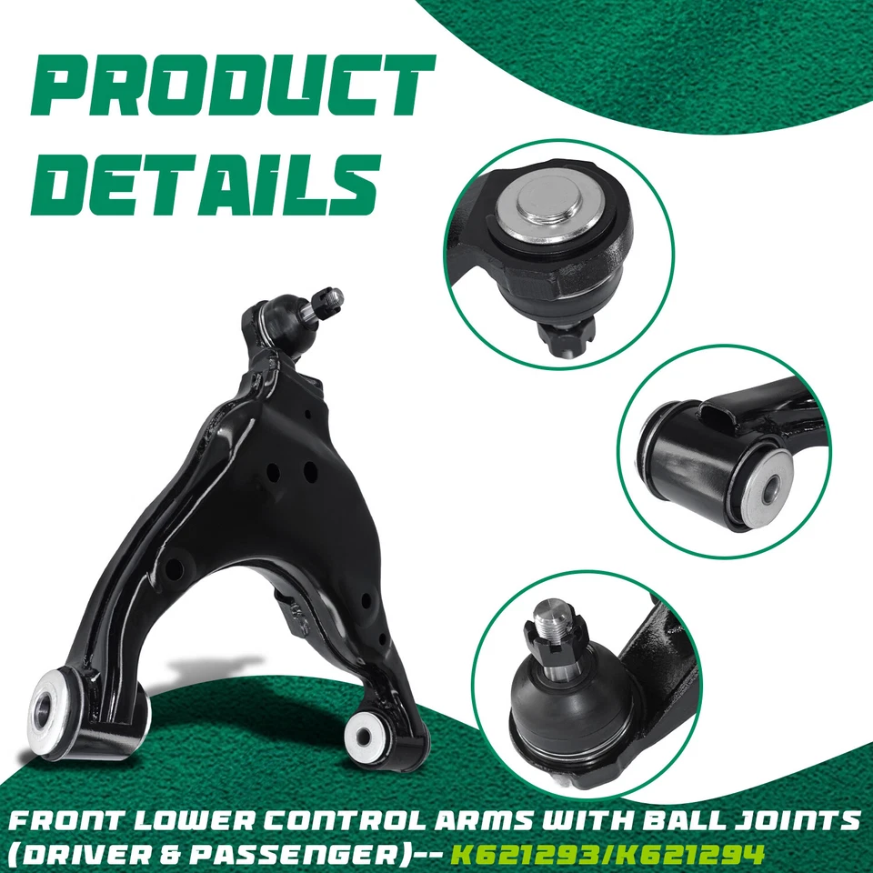 Brazos de control inferiores delanteros y rótulas para Toyota Tacoma 2005-2013 2014 2015 Foto 4 de 4