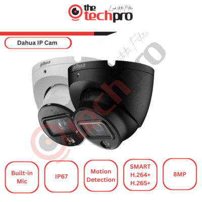Dahua 8MP IP TiOC 2.0 Eyeball Dome, 2.8mm Objektiv, 12V, PoE, WDR (120dB), IP67