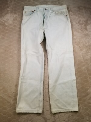 VTG 90s Levis 501 Jeans Mens White Denim USA Made Tag 36x36 Fits
