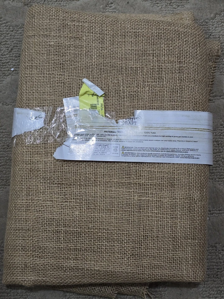 Burlap Arpillera, Natural - 46 in x 2 yds ~ Love Laugh Craft - Image 2 of 3