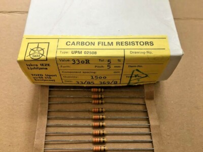 1500 Stück Carbon film resistors UPM02508 - Iskra - 330R - 5%