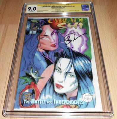 CGC SS 9.0 CYBLADE / SHI #1 SIGNED TUCCI VARIANT 1st WITCHBLADE KEY image comic 