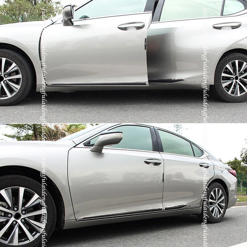 Para Lexus ES350/300h/250 2019-25 Carrocería de puerta de carbono Tira anticolisión Cubierta Borde Foto 3 de 4