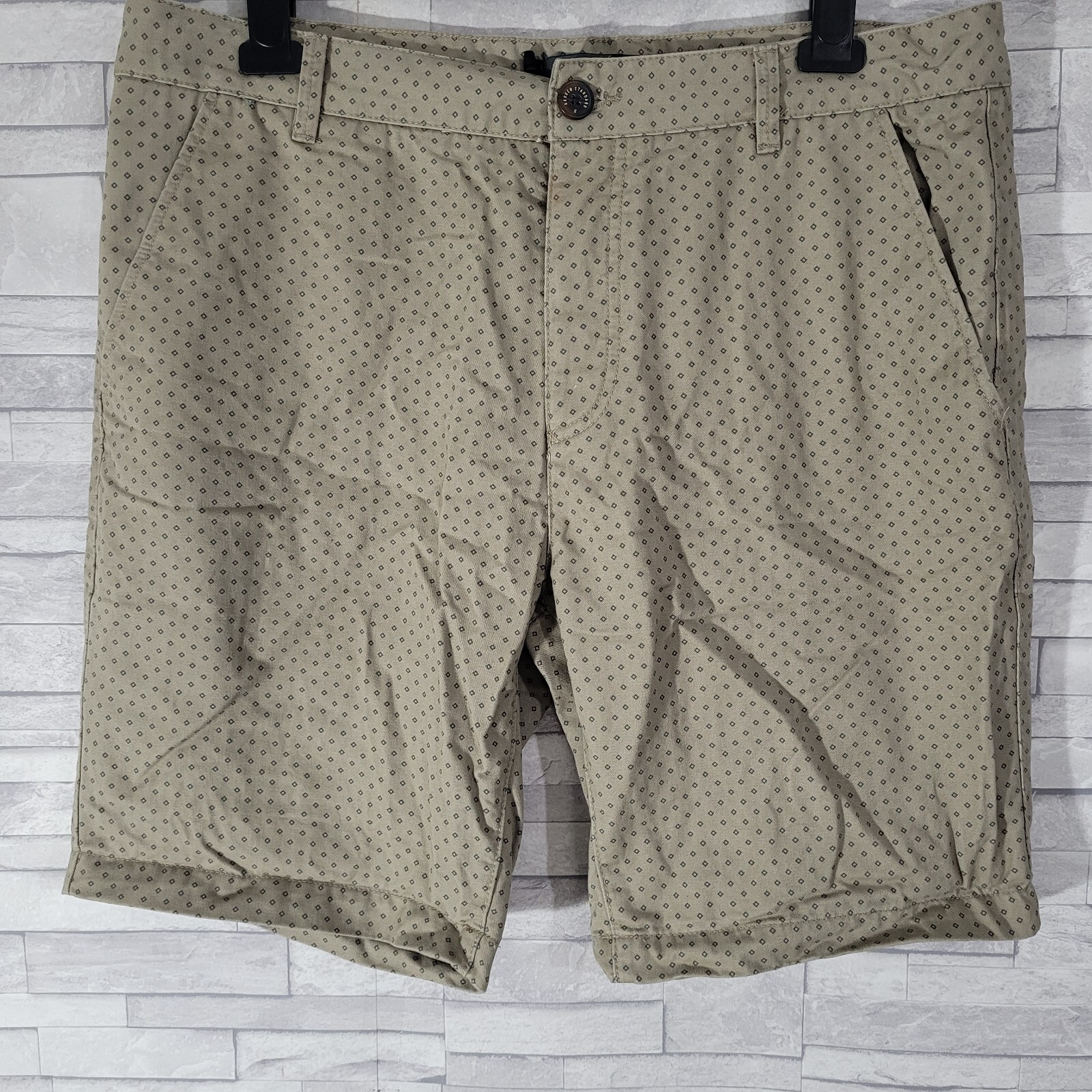 Pantalones Cortos Para Hombre BROKEN STANDARD Beige Cintura Geométrica 36 Chino Informal Viaje