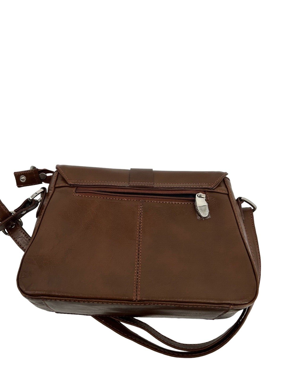 Ashwood Brown Leather Adjustable Strap Crossbody Shoulder Bag Small