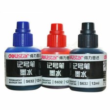 1pc S632 Permanent Marker Refill Ink For Marker Pen Black/Red/Blue Ink