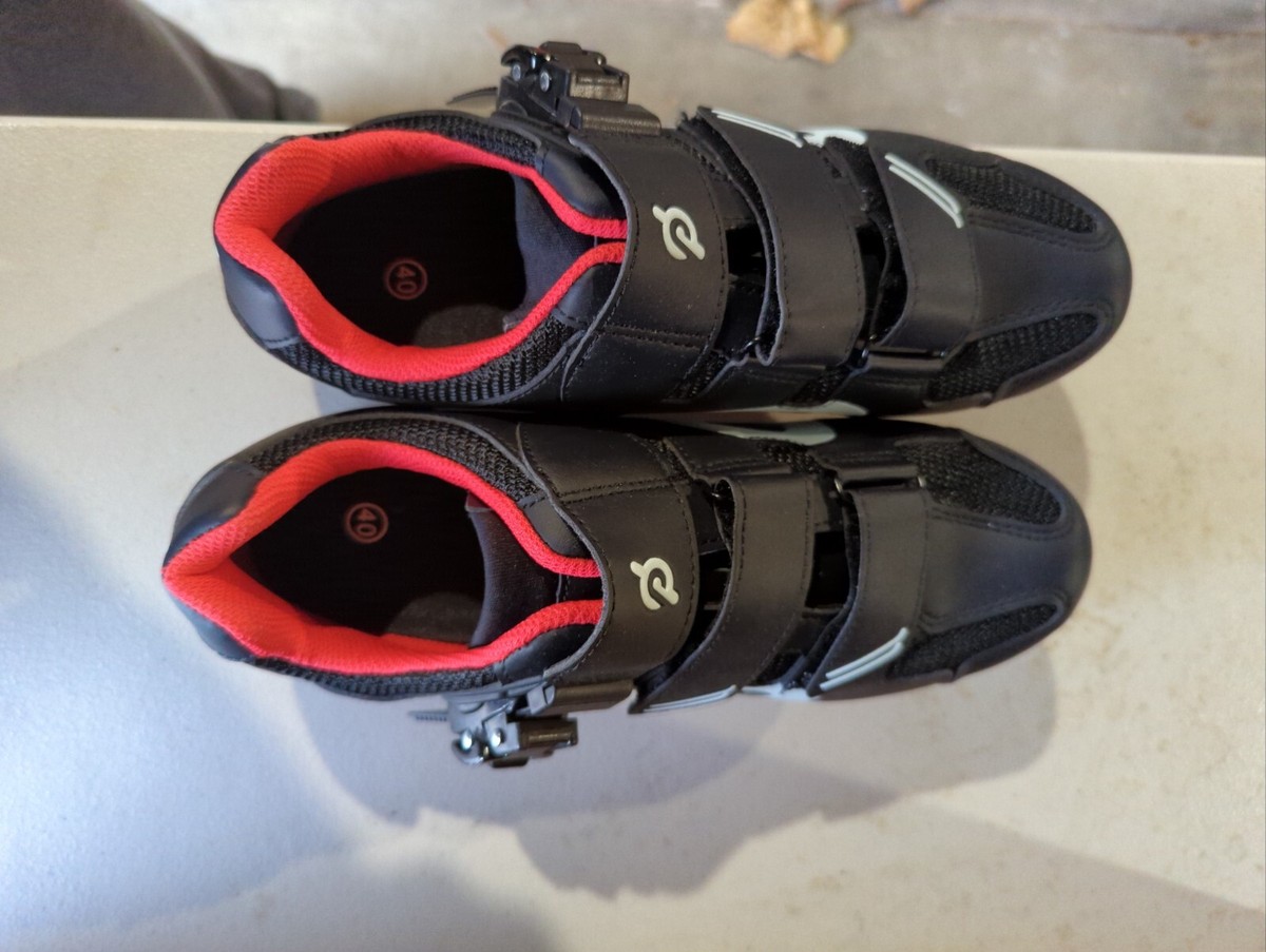 peloton shoes size 40 new without box black cleats installed  display picture 2