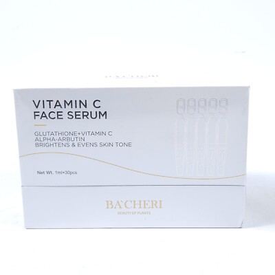 BACHERI Vitamin C Serum for Face with Hyaluronic Acid, Glutathione, Organic  Aloe