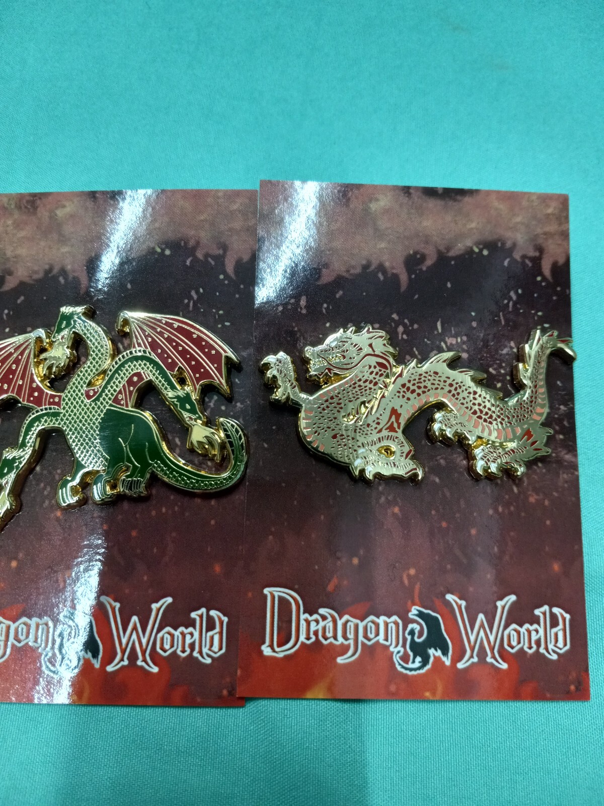 Dragon World Enamel Pins Lot of 2