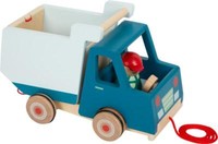 Nachzieh-Fahrzeug Kipplaster, Lkw Aus Holz, Kipper, Lastwagen, Ab 18 Monate
