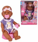 New Born Baby Ethnische Puppe 30 cm Dunkelhäutig (Lila)
