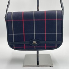 Borsa a tracolla Burberrys Nova Check tela rosso navy originale 513