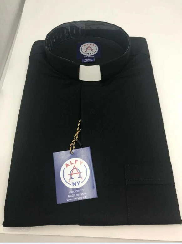 Camicie uomo MANICA LUNGA premium CLERGY,CATTOLICHE,PRETE camicie 100% COTONE - Immagine 2 di 4