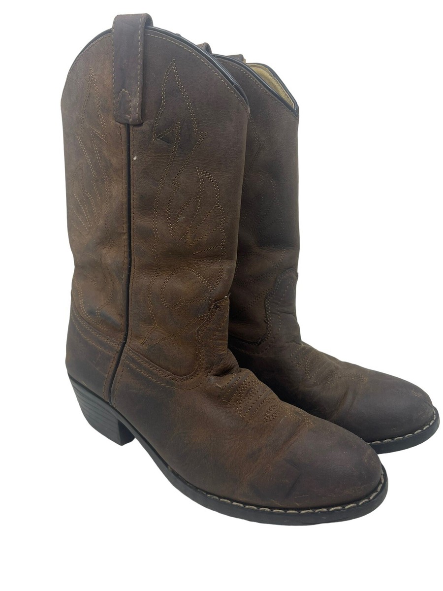 Size 12 Masterson Cowboy Boots MENS MASTERSON BOOT CO COWBOY BROWN SQ TOE BOOTS SIZE 9.5 D  main image 3