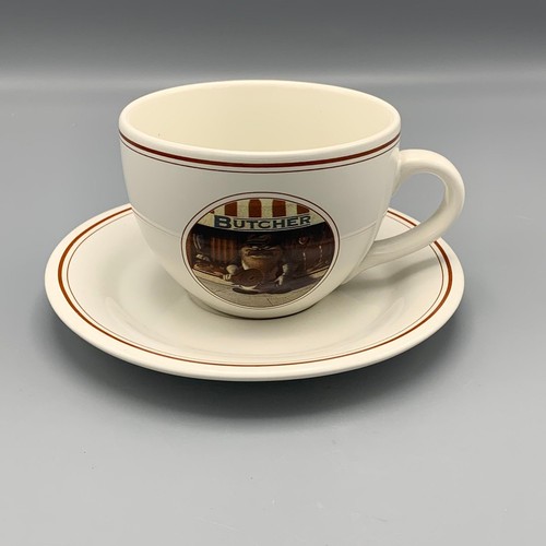 1994 Looney Tunes Taz Butcher NYC Delancey St Warner Bros Oversized Cup & Saucer - Picture 2 of 10