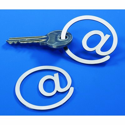 FOLLE Design ''@'' Schlüssel-Ring und Geldscheinclip aus Edelstahl NEU