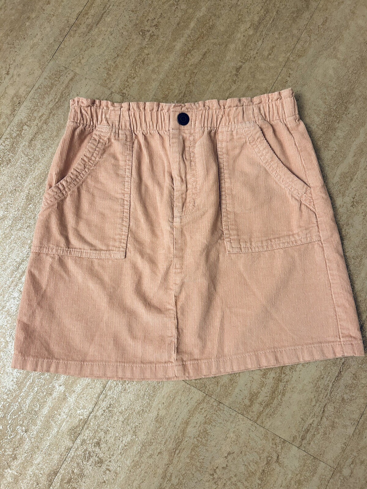 Skirt Old Navy pink corduroy high-waisted girls A line 10/12 L-image