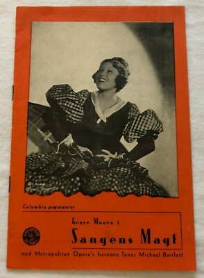 Love Me Forever Grace Moore Leo Carrillo Robert Allen 1935 Danish Movie Program