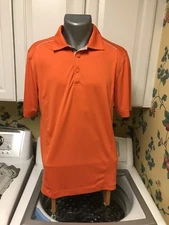 Cutter & Buck Golf Polo Shirt SS Men’s M Orange CB Dry Tech Polyester