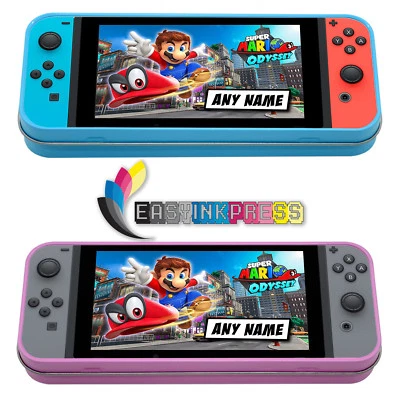 Nintendo Switch PERSONALISIERTE Bleistifthülle Blech Joy Con Schule stationär Kinder Spaß