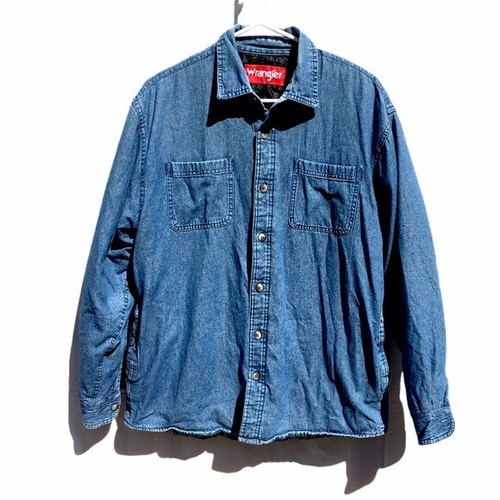 Wrangler quilted denim shirt jacket 