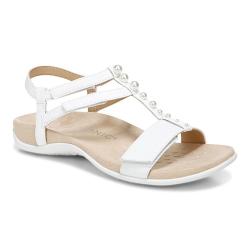 Vionic Mikah Women's Adjustable T-strap Orthotic Sandals White - 10 Medium | eBay