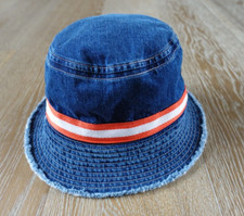 Mini Boden Boys Blue Denim Bucket Hat Size 11-12 GUC