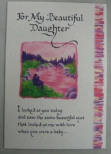 Blue Mountain Arts Greeting Card "For My Beautiful Daughter" (BM308)