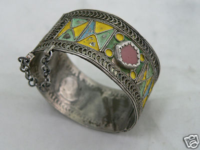Bracelet Berbère Ancien Argent Massif - XIXe Siècle - Ethnique Authentique