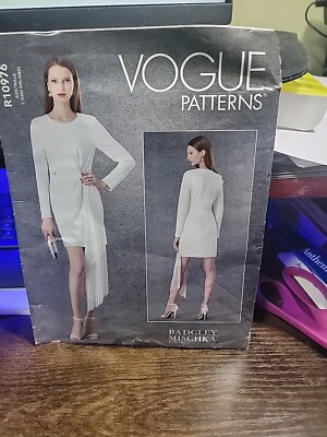 Vogue Sewing Pattern V1776 Badgley Mischka Cocktail Dress Misses XS-MED  Uncut | eBay
